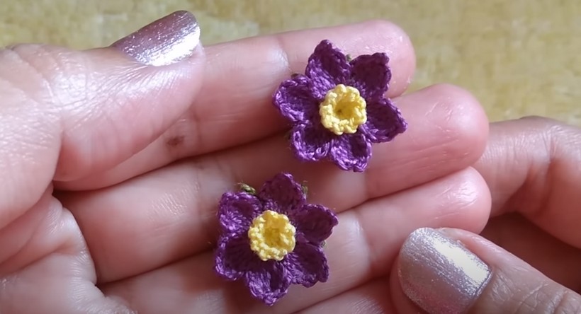Beautiful Flower Crochet Earrings