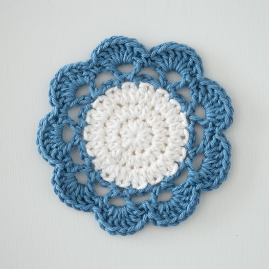 Crochet Candy Flower Coaster Pattern Easy For Beginners