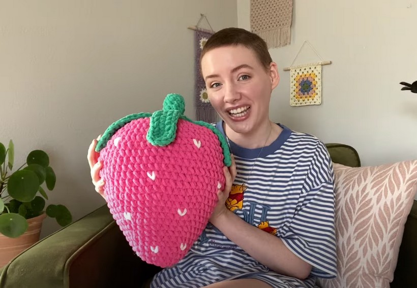 A Giant Strawberry Pillow 