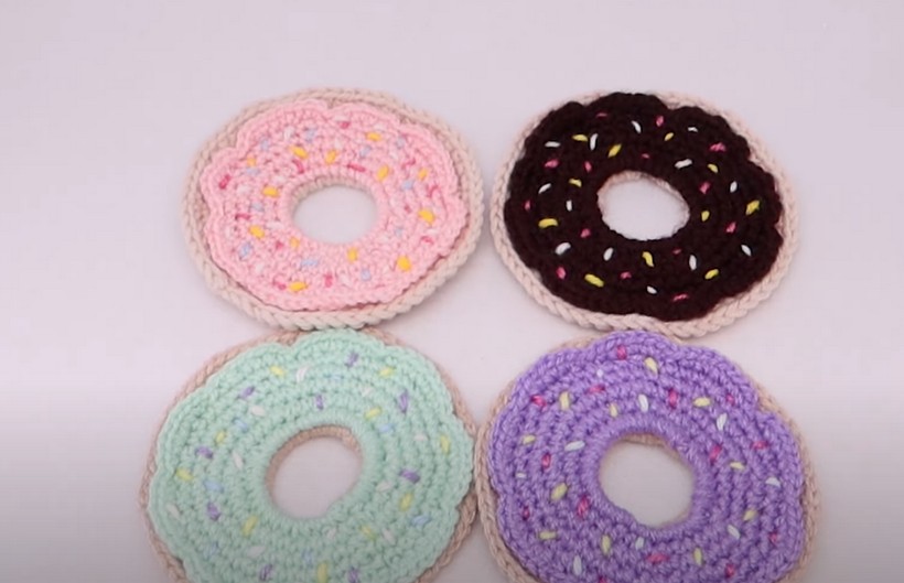 Crochet Amigurumi Donut Coaster