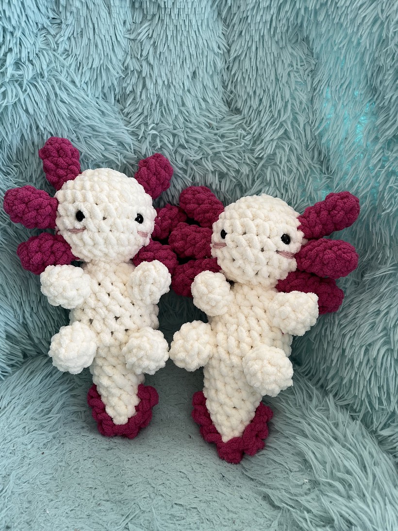 Free Pattern for Plush Axolotl Toy 