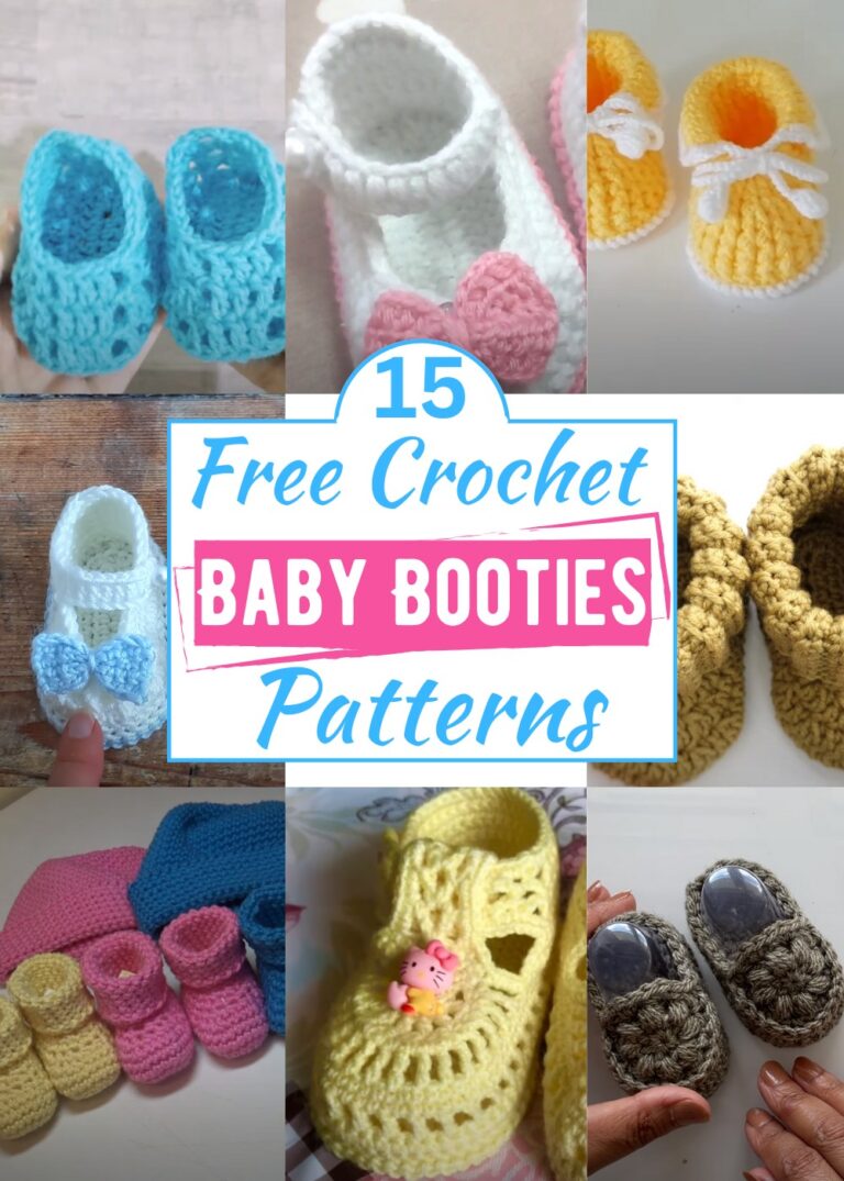 15 Crochet Baby Booties Free Patterns For Beginners + Tutorials!