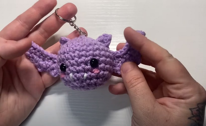 Crochet Bat Keychain