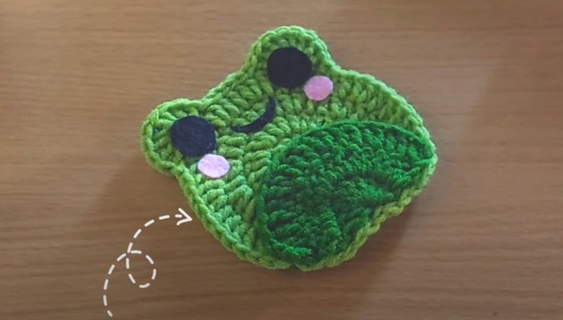 Crochet Beginner Friendly Frog Coaster