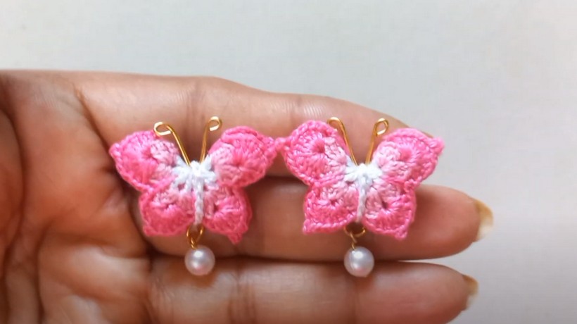 Crochet Butterfly Earrings
