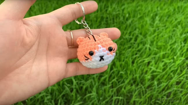 Crochet Cat Keychain