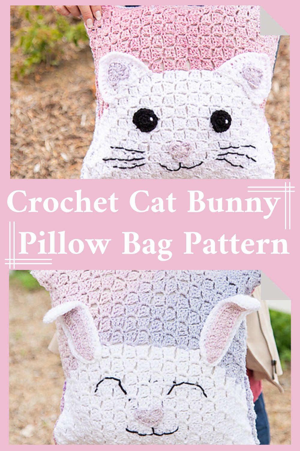 Crochet Cat Pillow Bag
