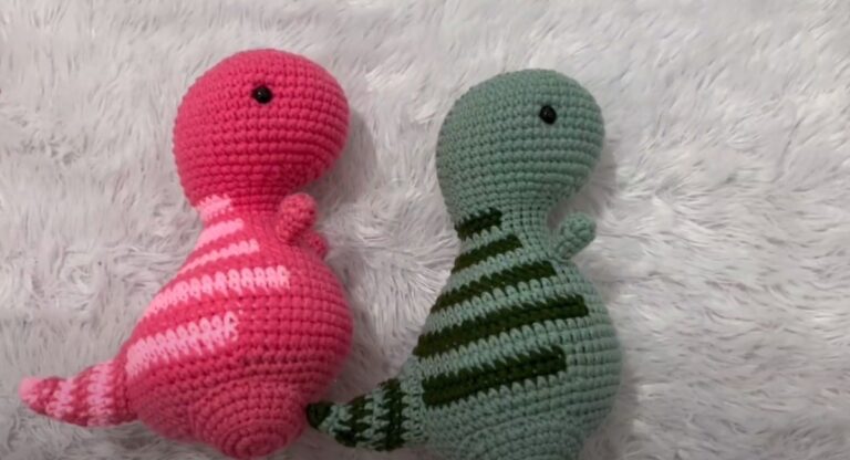 17 Crochet Dinosaur Patterns For Playing, Cozy & Practical Items!