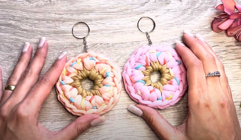 Crochet Donuts Keychain