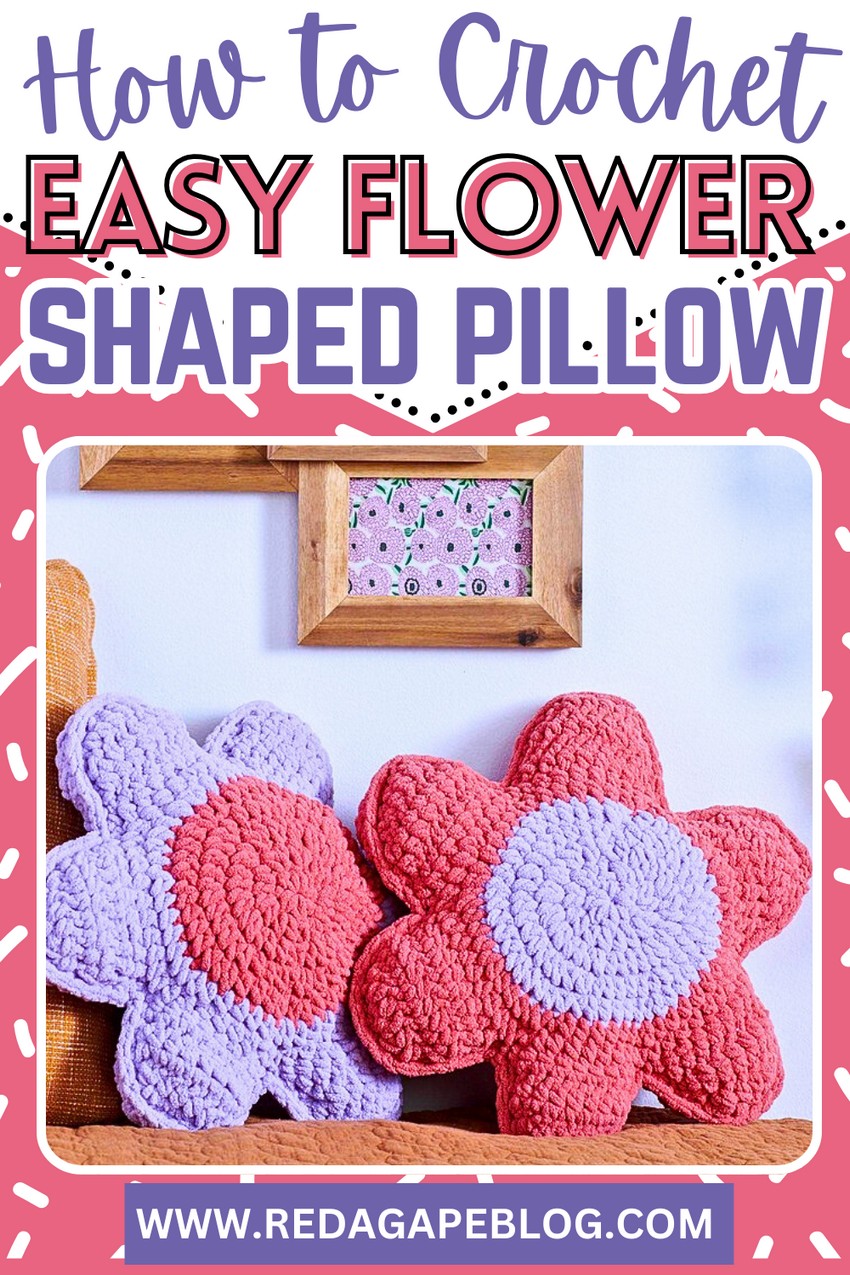 Crochet Flower Pillow