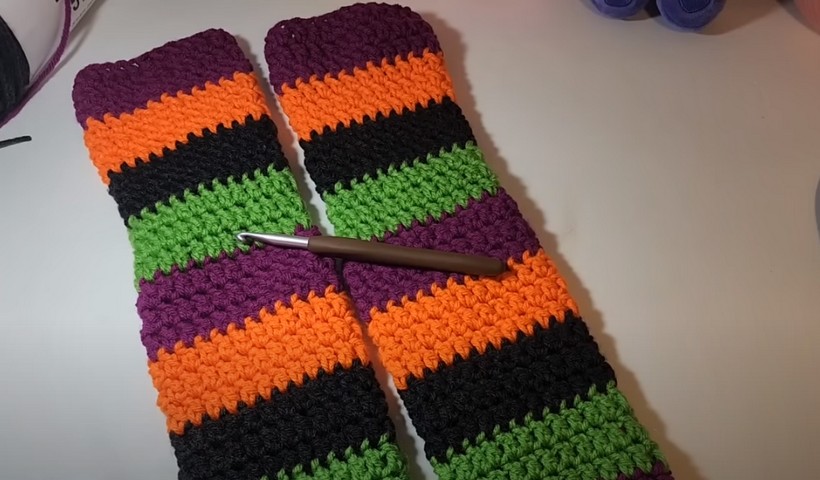 Crochet Halloween Tube Socks
