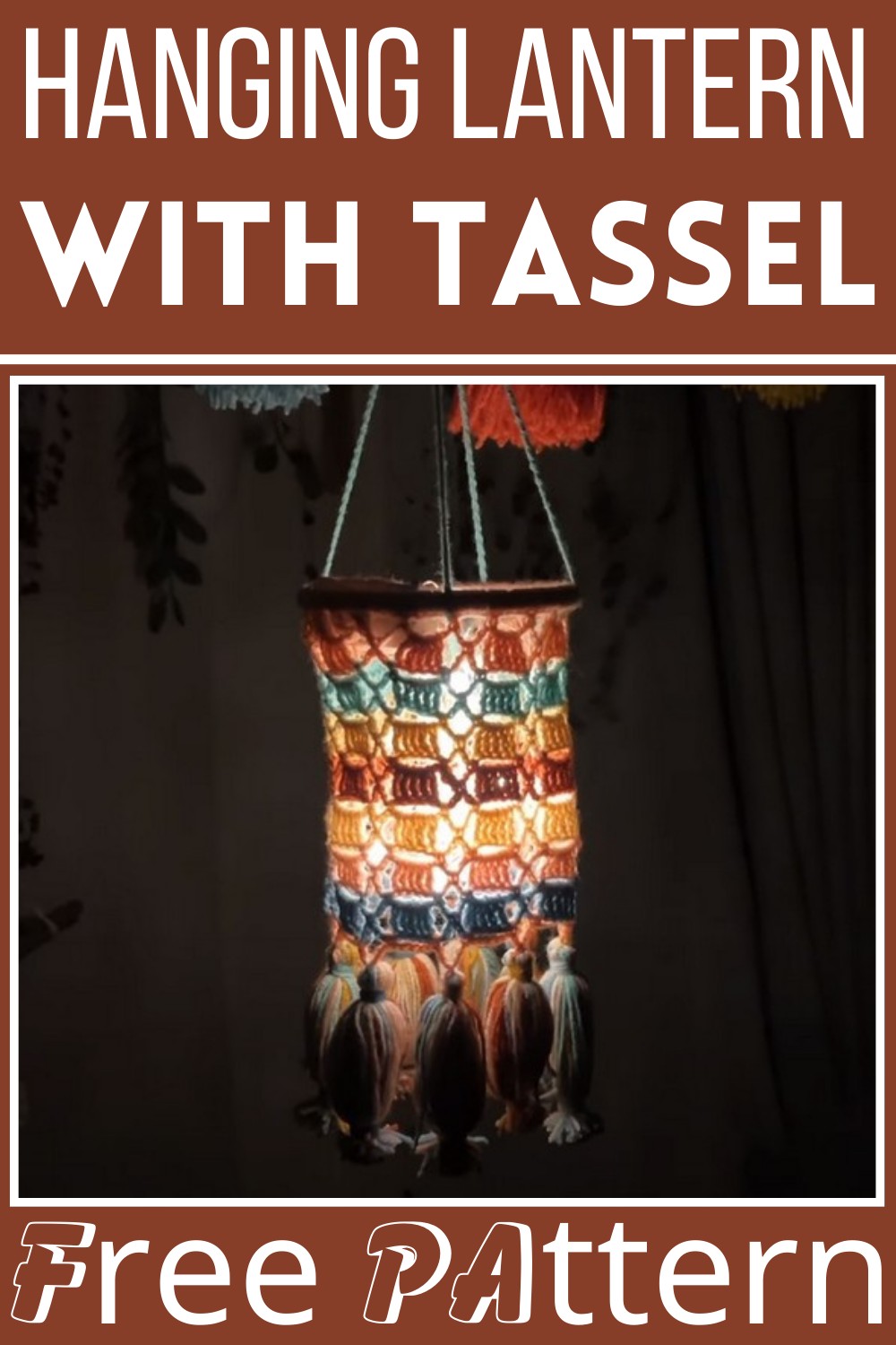 Crochet Hanging Lantern With Tassel