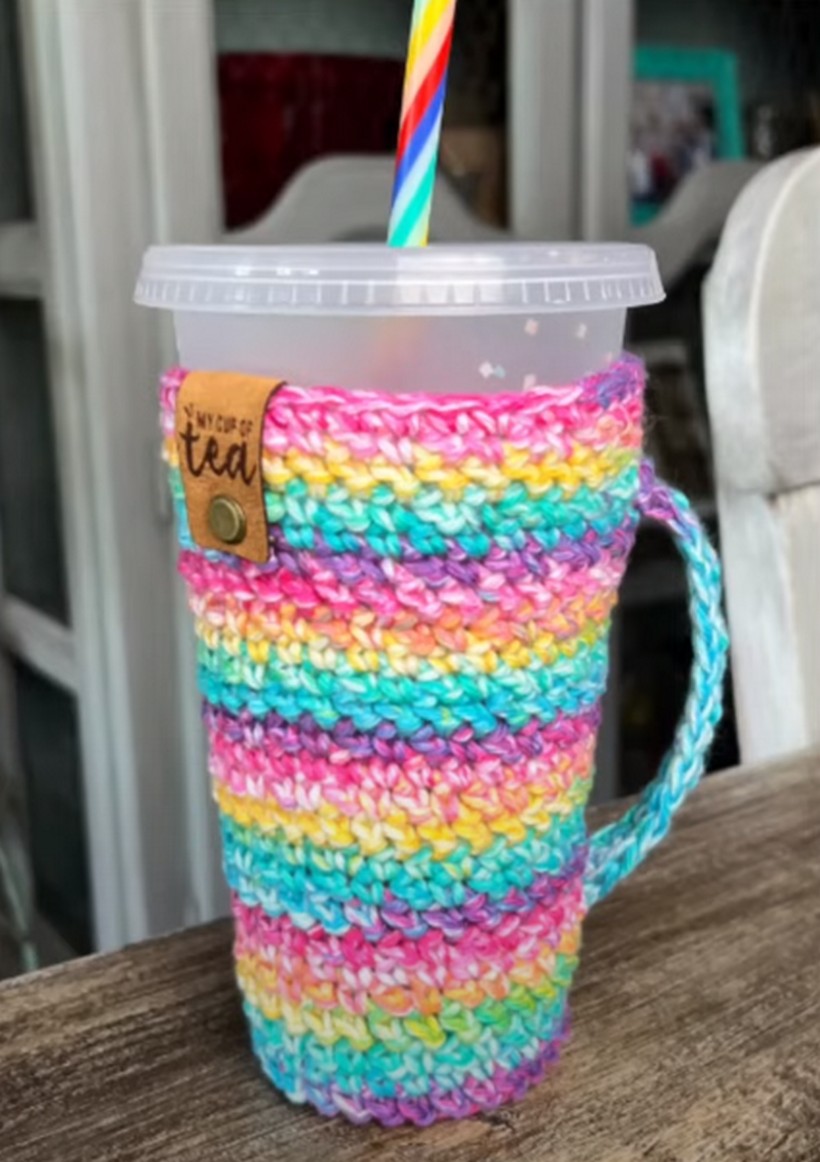 Crochet Iced Coffee Or Tea Cup Cozy Pattern