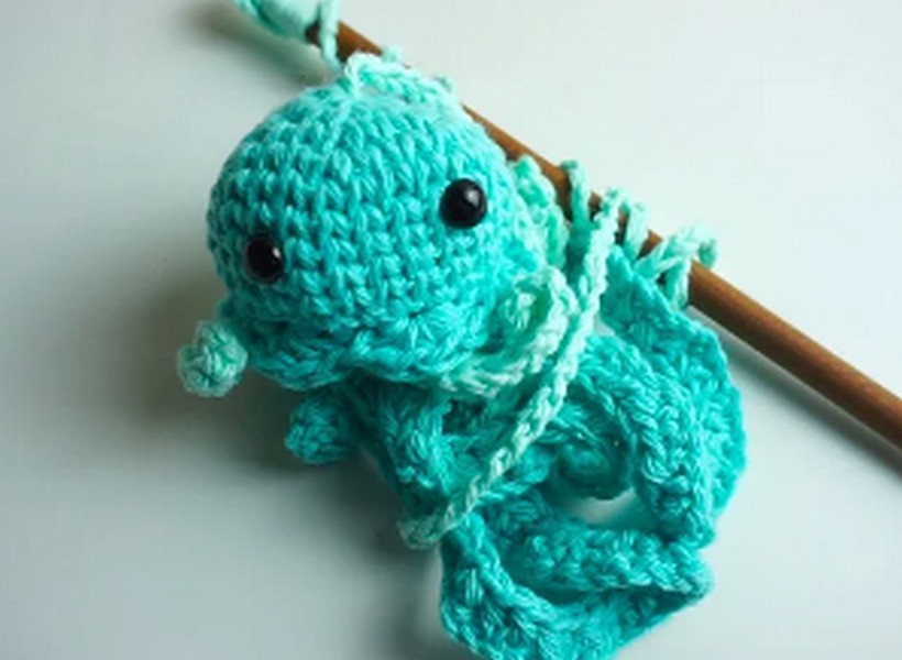 Crochet Jellyfish Cat Toy