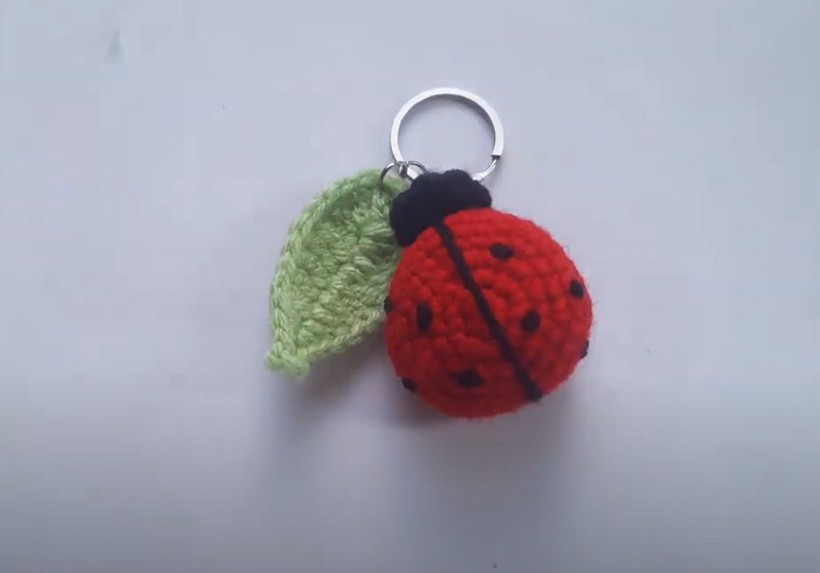 Crochet Ladybug Keychain