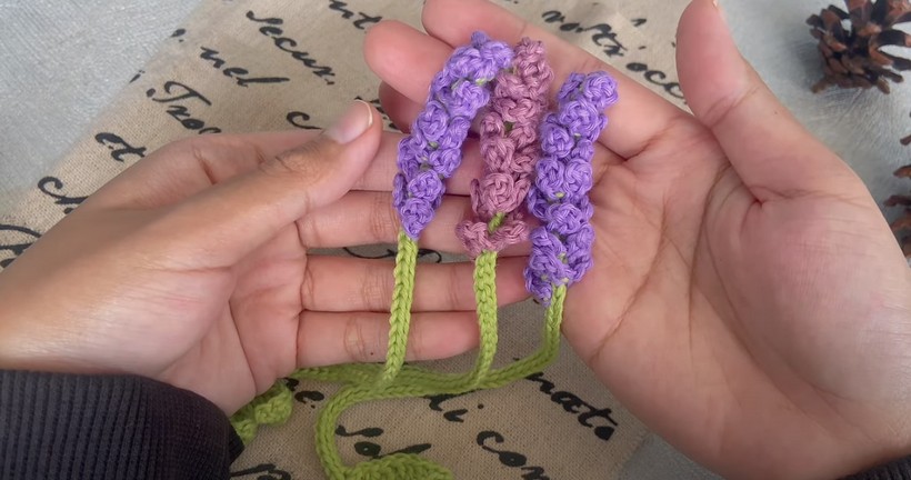 Crochet Lavender Bookmark