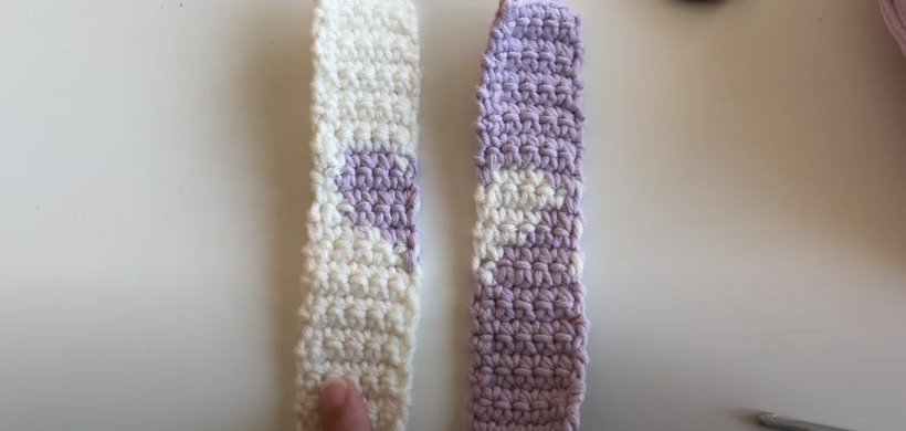 Crochet Matching Heart Bookmarks