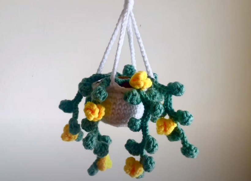 Crochet Mini Hanging Plant