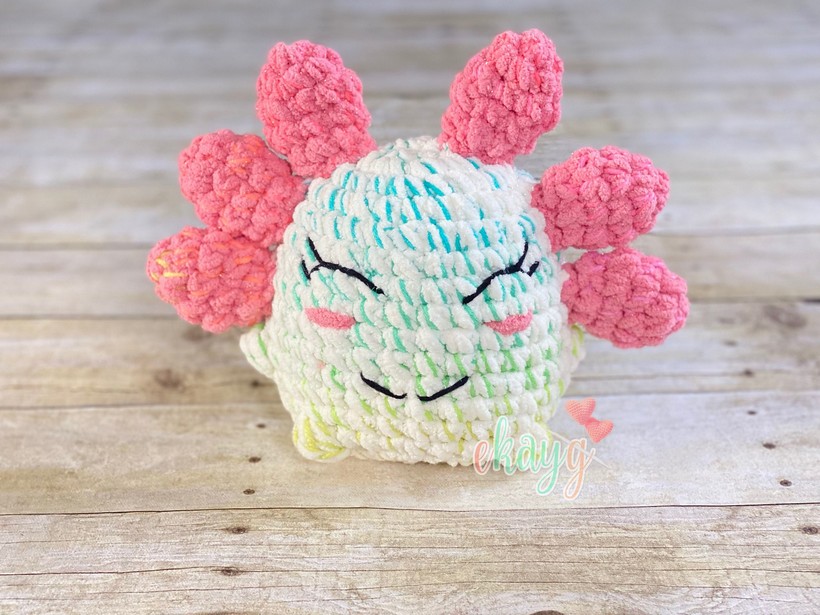  Crochet Puffy Stuffy Axolotl