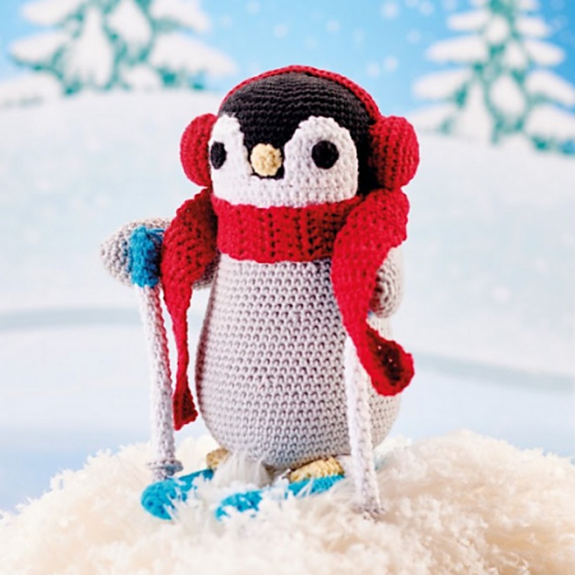 Crochet Skiing Penguin Pattern Free