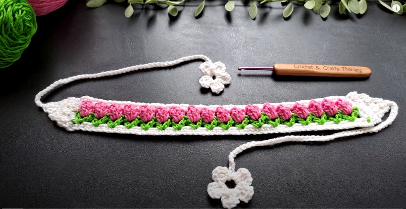 Crochet Tulip Headband