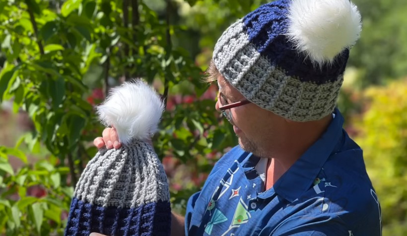 Crochet Waffle Stitch Hat For Gift Giving