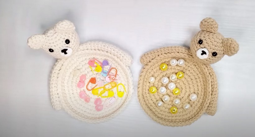Cute Crochet Bear Coaster