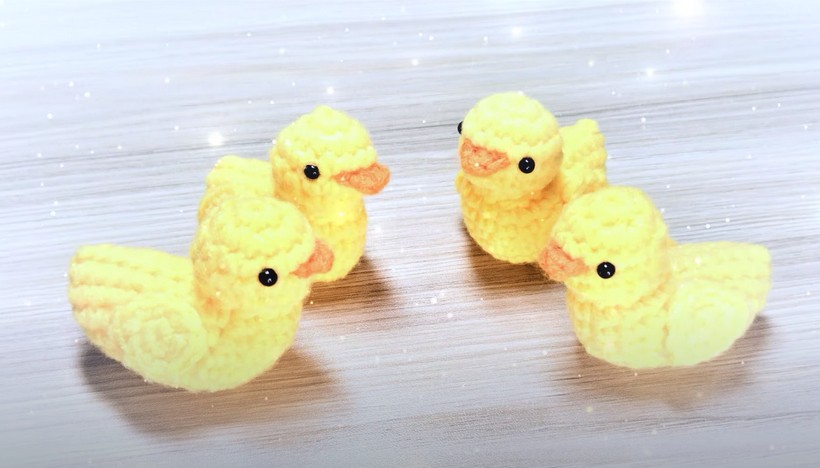 Cute Crochet Yellow Duck