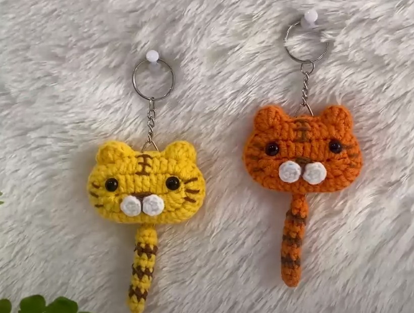 Easy Crochet Tiger Keychain