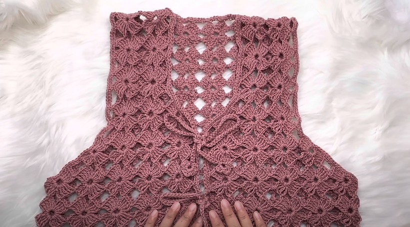 Flower Crochet Vest