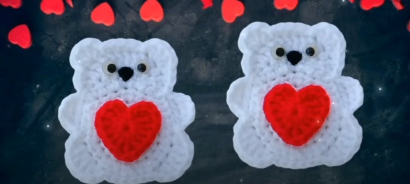Free Bear With Heart Pattern