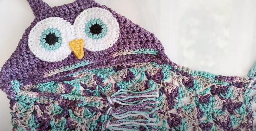 Hooded Owl Blanket Crochet Pattern