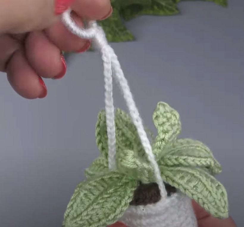 How To Crochet A Mini Hanging Plant