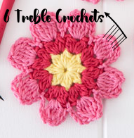 What is treble Crochet 6 together?