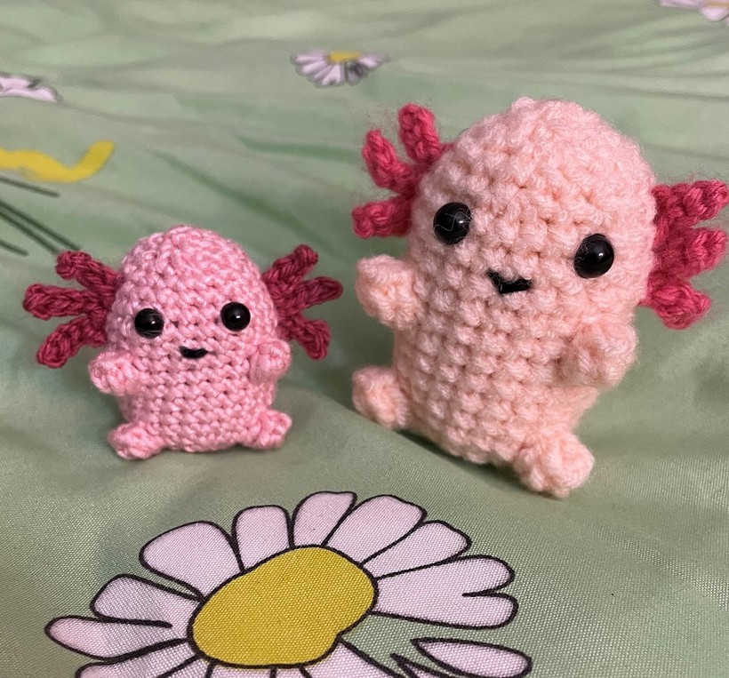Mini Crochet Axolotl Toy 
