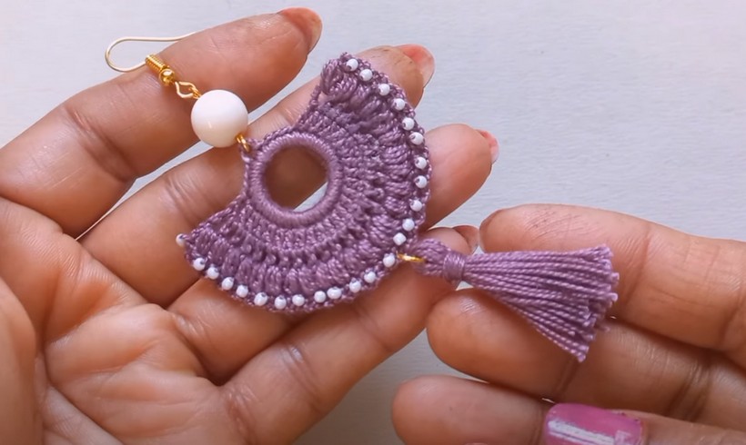 Simple Crochet Tassel Earrings