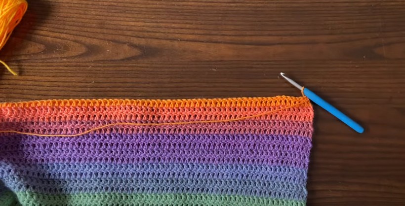 Sugar Rainbow Crochet Blanket