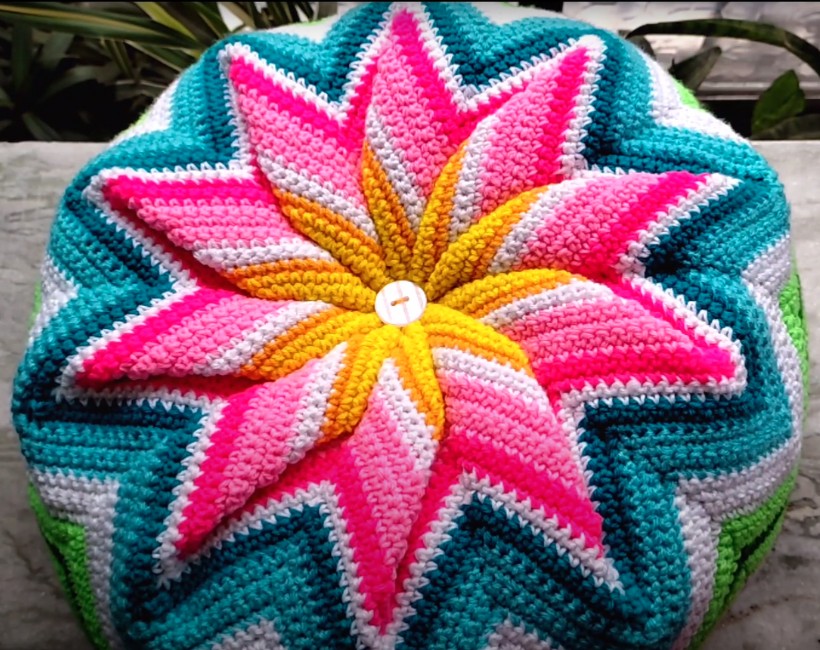 Zig Zag Crochet Cushion Pattern