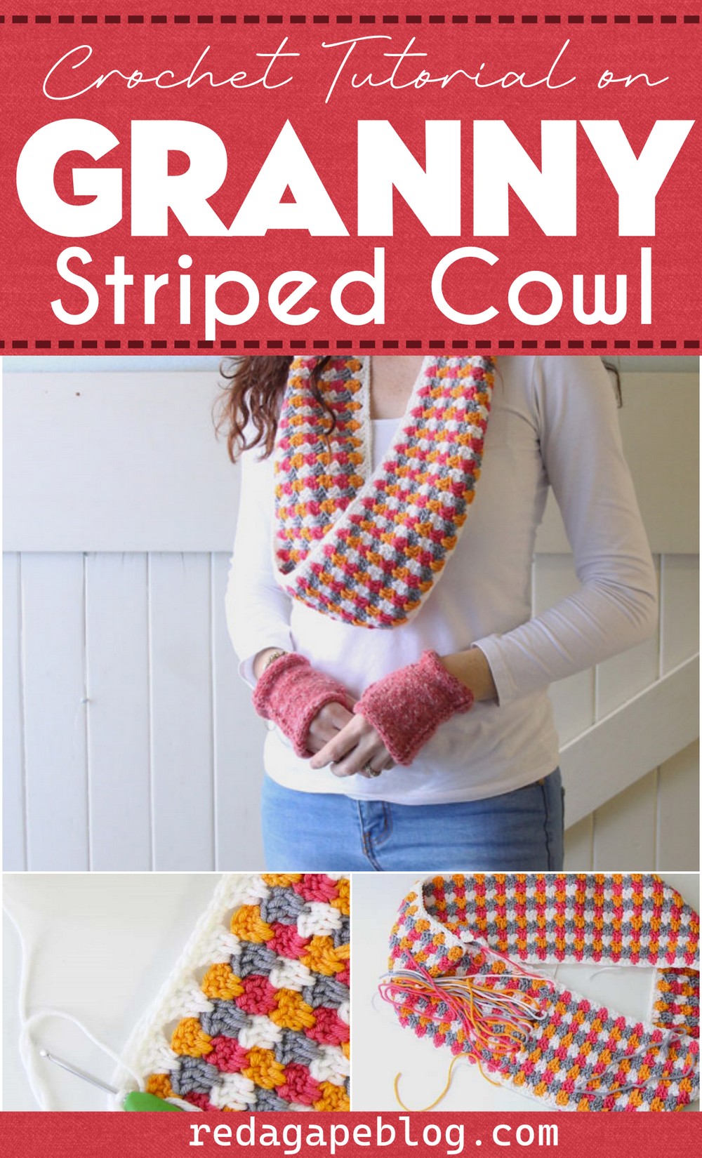 Free Crochet Spiked Granny Cowl Pattern