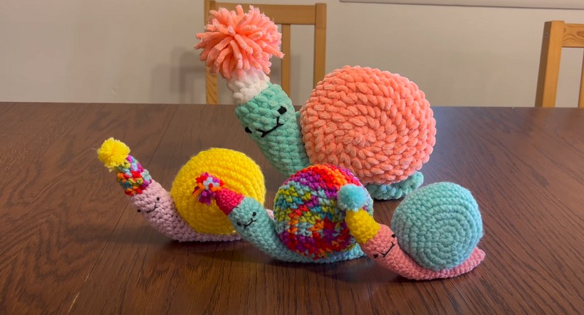 Amigurumi Snail By Increasing The Yarn Size