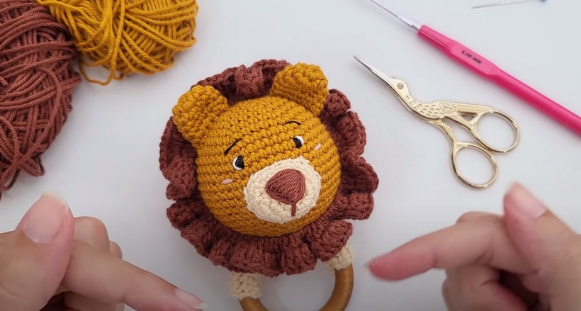 Crochet A Baby Rattle Lion