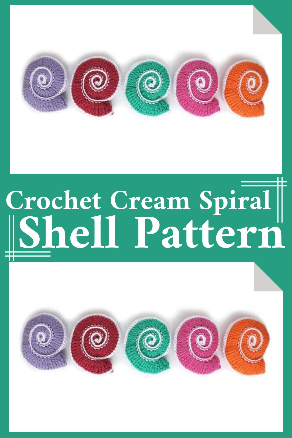 Crochet Cream Spiral Shell Pattern