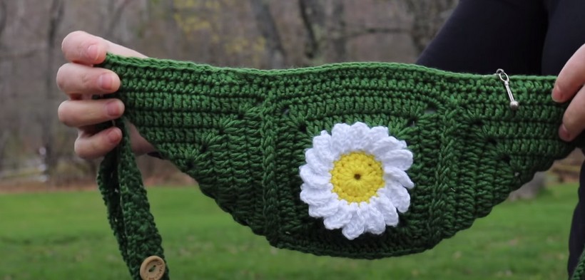 Crochet Daisy Festival Bag