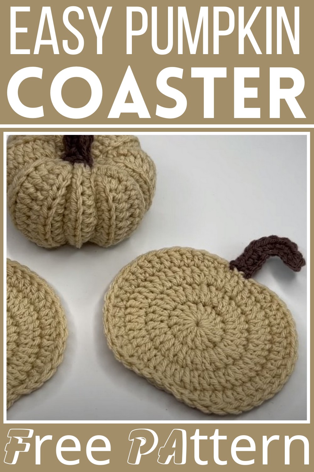 Crochet Easy Pumpkin Coaster