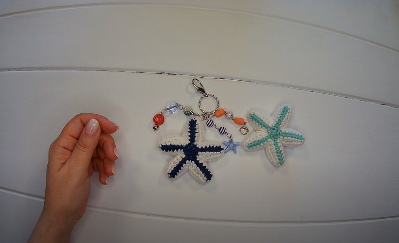 Crochet Easy Starfish Keychain