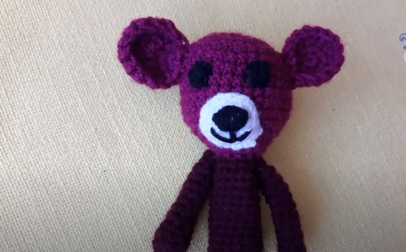 Crochet Finger Puppet Bear