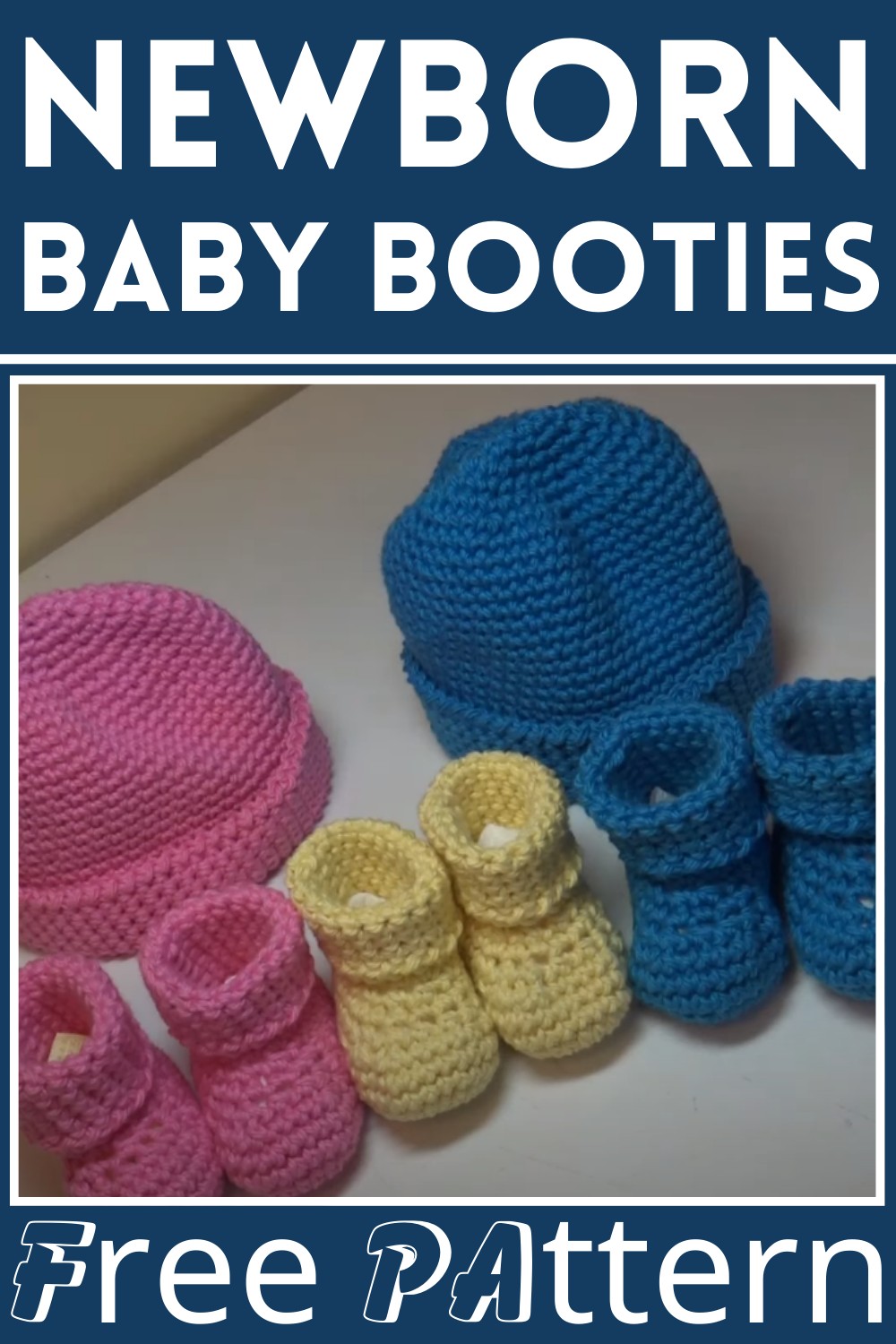 Crochet Newborn Baby Booties