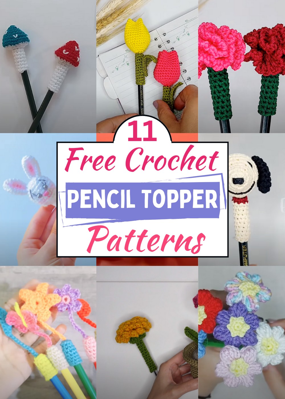 Crochet Pencil Topper Patterns