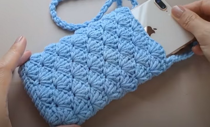 Crochet Phone Bag Shell Stitch Pattern