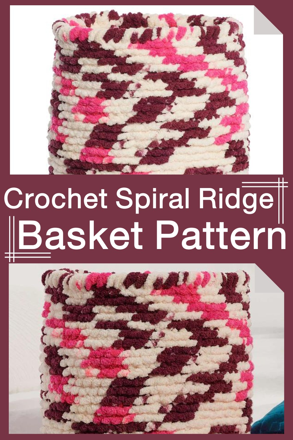 Crochet Spiral Ridge Basket Pattern